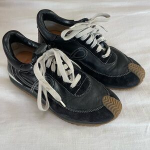 LOEWE Flow black leather sneakers